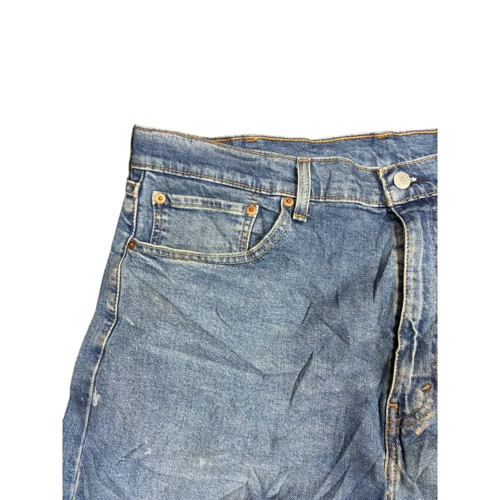 Levis‎ 505 Regular Fit Straight Leg Blue Denim Jeans Mens W40 L32 Medium Wash